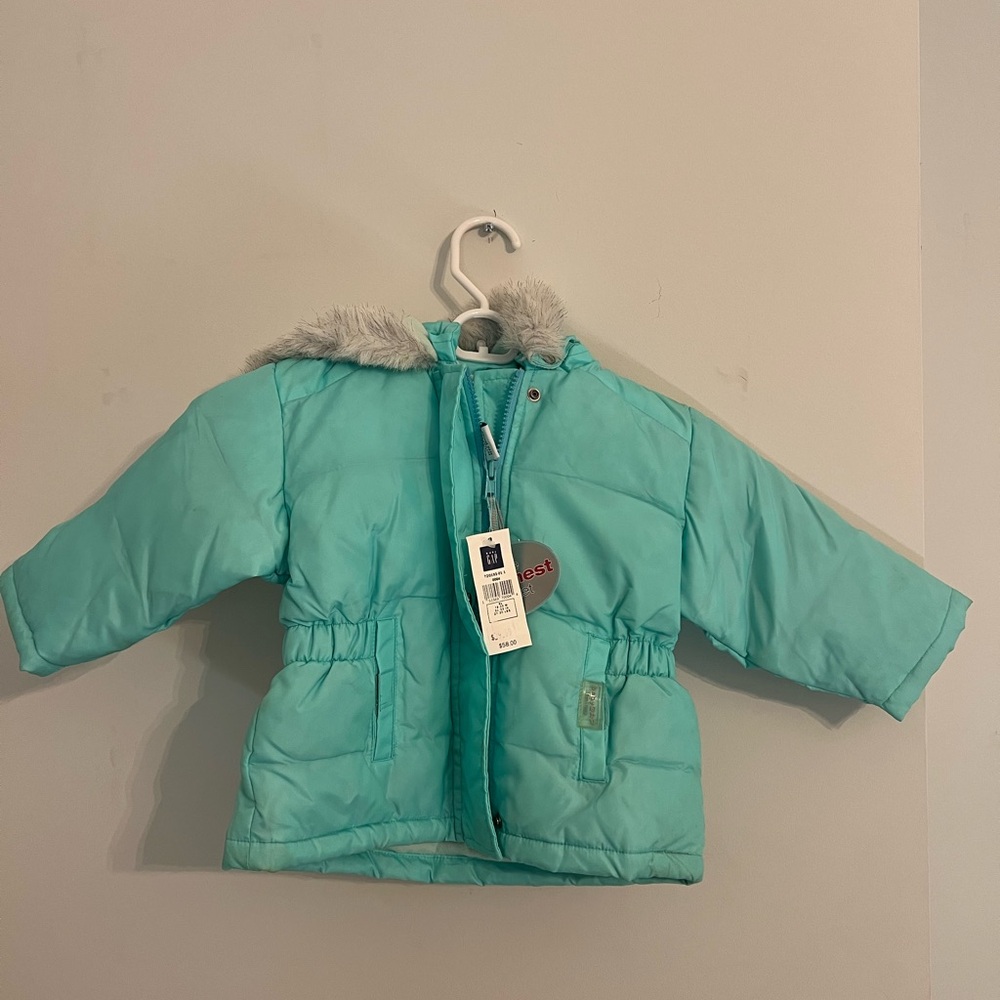 BabyGap NWT Turquoise Hooded Warm Winter Jacket